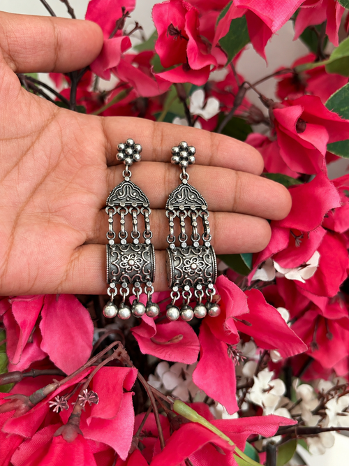 Angakh Antique Floral long drop  Earrings