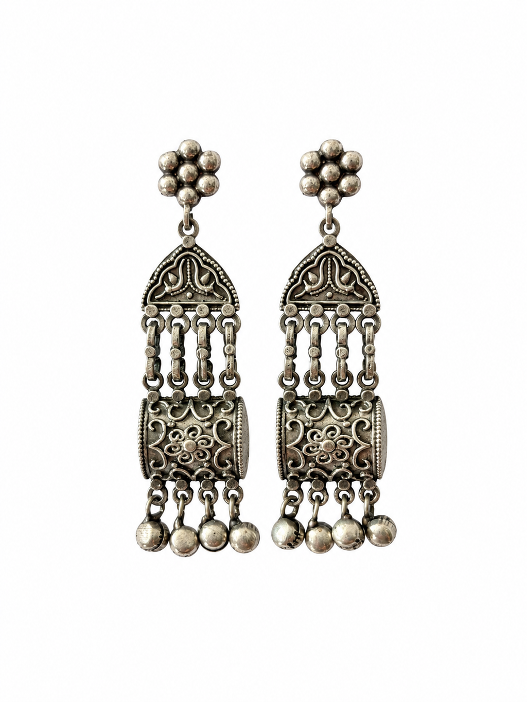 Angakh Antique Floral long drop  Earrings