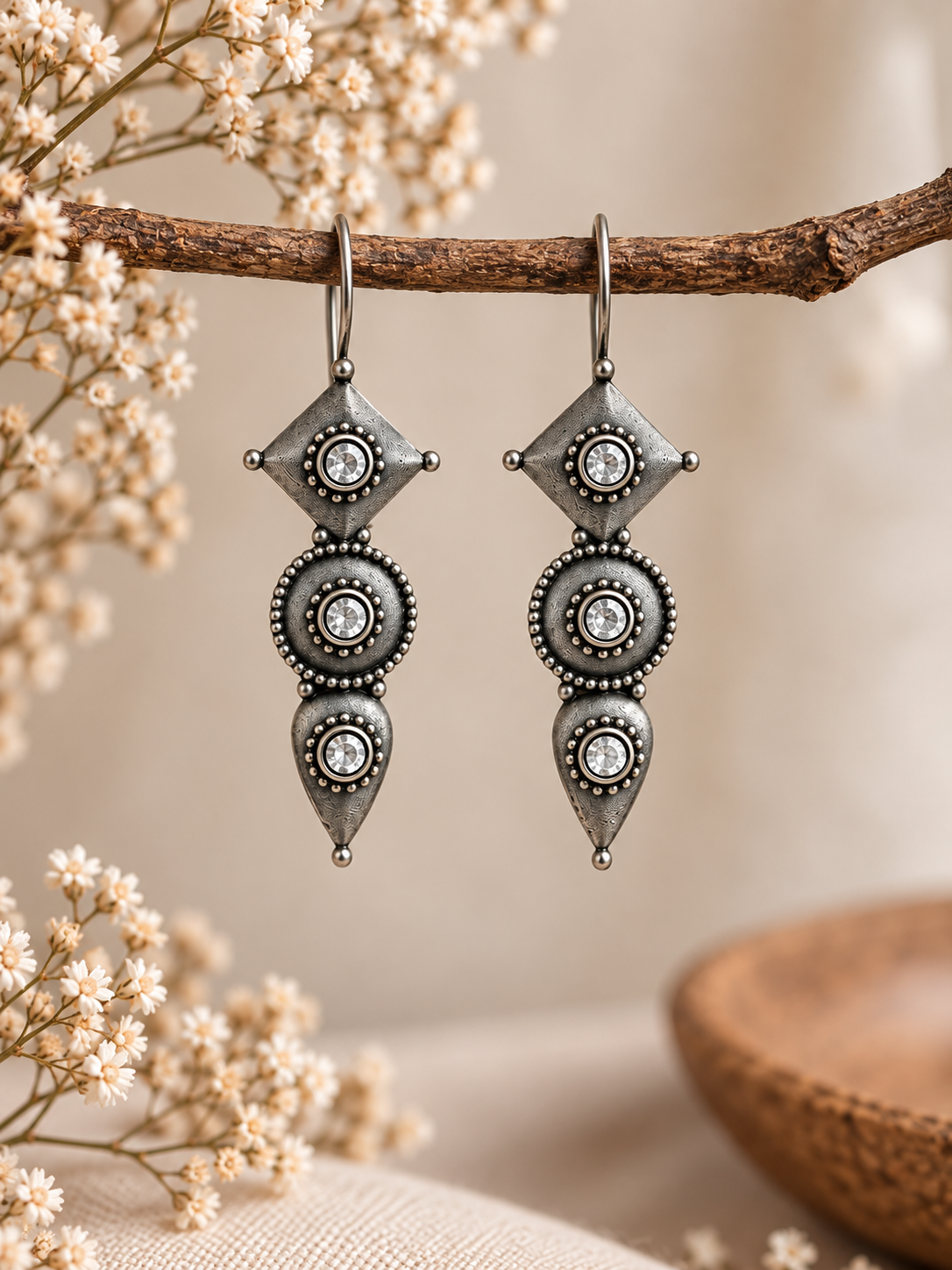 Angakh Geometric Drop Earrings
