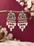 Angakh Elephant Motif Dangler Earrings