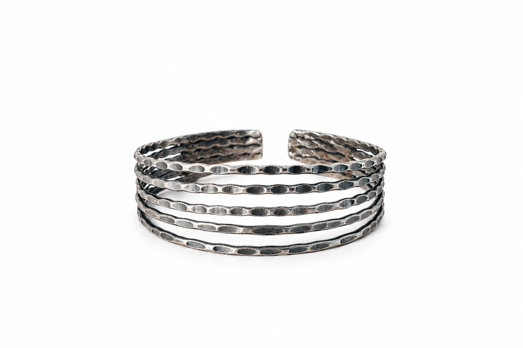 Angakh oxidized silver Multi-Strand Layered Wire Cuff Bracelet