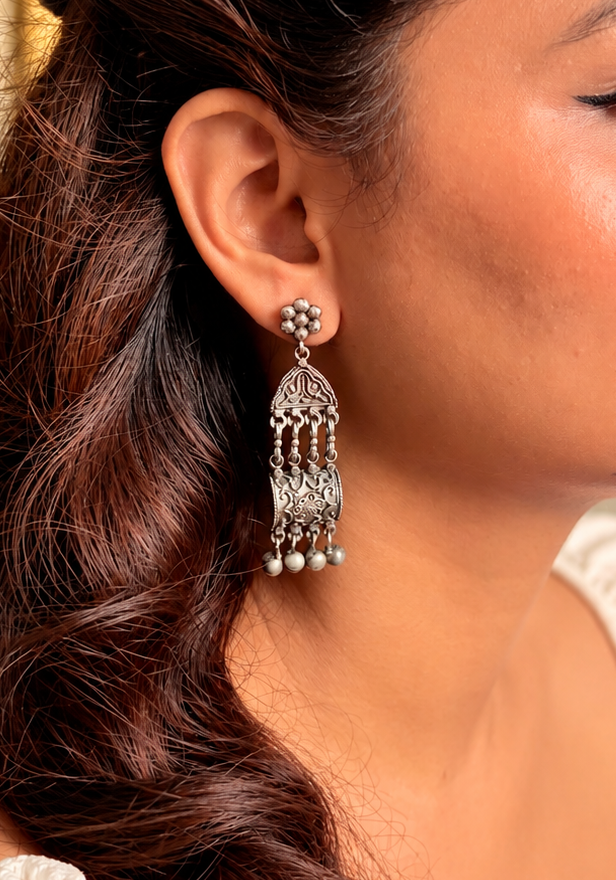 Angakh Antique Floral long drop  Earrings